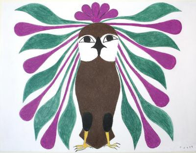 10. Owl With Pink And Green Plumage