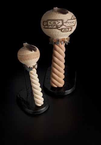 4. Undersea World Chief Rattle and 5. Woven Cockle Shell Design Rattle