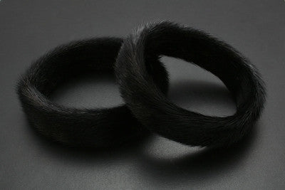 Black Seal Fur Bracelets