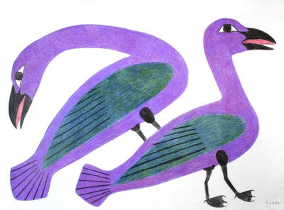 Untitled (2 Purple Birds)