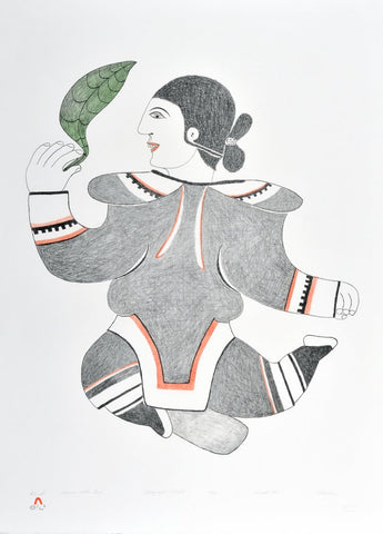 Dancer With Leaf by Pitaloosie Saila 