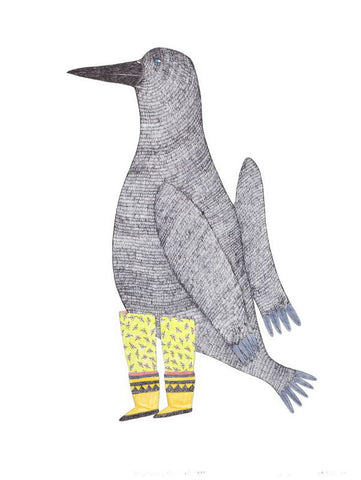 Aliqtikutaalik – Tall Socks by Ningiukulu Teevee Inuit Artist from Cape Dorset