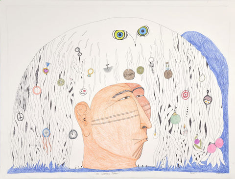 The Shaman's Tokens by Ningiukulu Teevee Inuit Artist from Cape Dorset