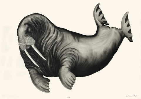 Timiqti (Walrus) by Tim Pitsiulak Inuit Artist from Cape Dorset
