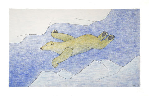 Untitled (Swimming Bear), Cape Dorset  2015