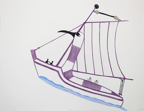 Untitled (Loon Sailing Boat)