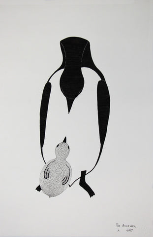 Untitled (Penguin Mother and Chick)