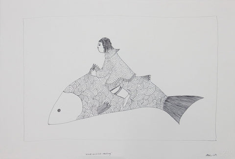 Kiviuq on a Fish Searching