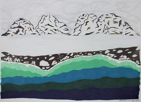 Untitled (Mountains & Shoreline) by Ooloosie Saila