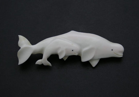 Beluga Mother And Calf Pin