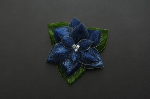 Flower Hair Clip (Blue)