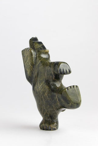 Serpentine Dancing Bear by Johnny Papigatok Inuit Artist from Cape Dorset