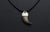Silver, Polar Bear Claw, Leather Polar Bear Claw Pendant by Mathew Nuqingaq Inuit Artist from Rankin Inlet
