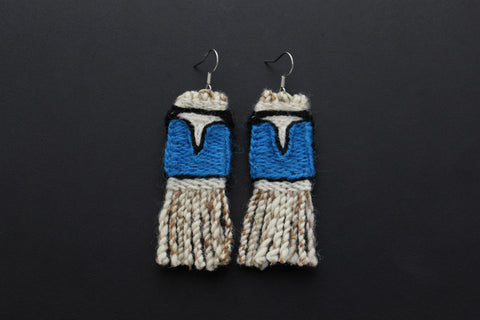 Blue Chilkat Earrings
