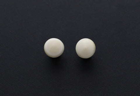 Small White Mommoth Ivory Earrings