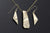 Raven Tapered Pendant and Earrings Set