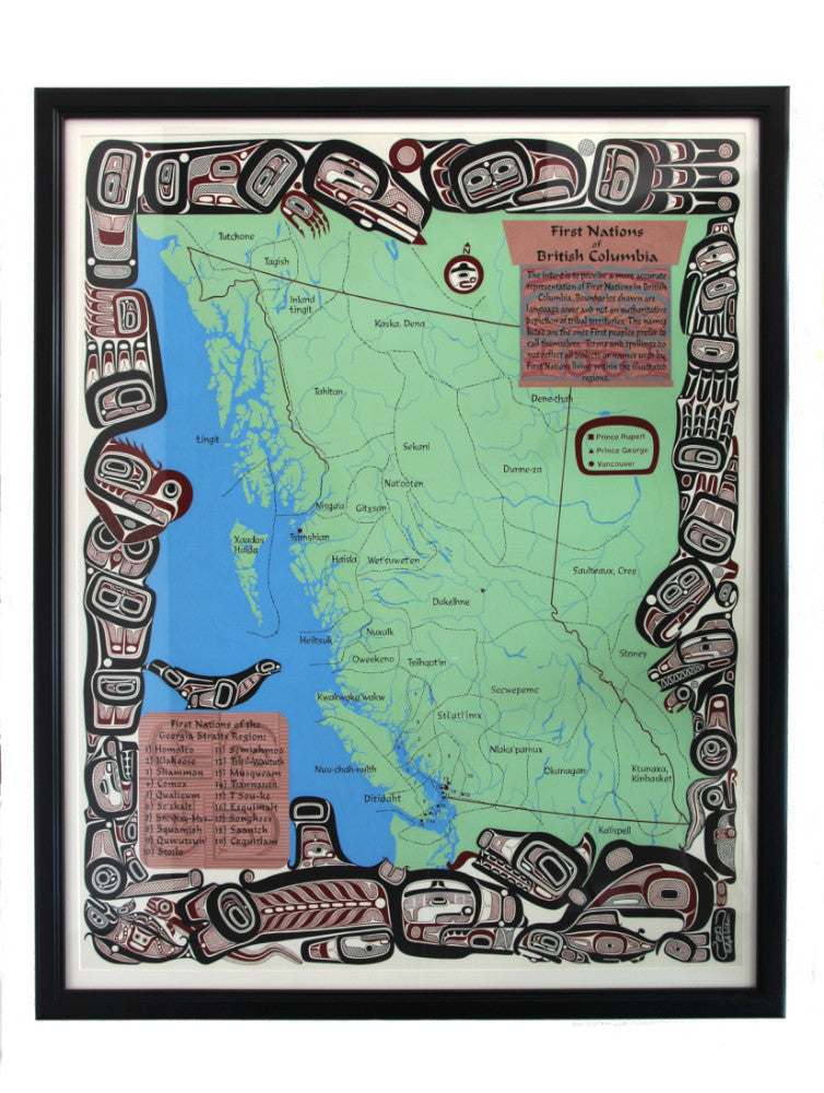 Bcafn Map First Nations Map of British Columbia, 1998 by Lyle Wilson