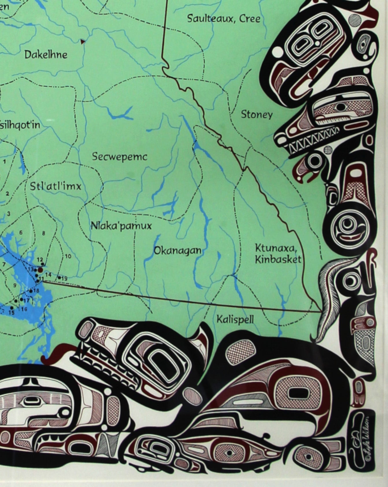 Bcafn Map First Nations Map of British Columbia, 1998 by Lyle Wilson