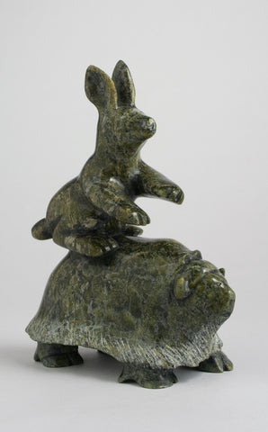 Muskox And Hare by Pudlalik Shaa