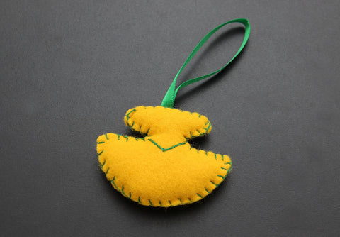 Ornament - Ulu with Green Stitching