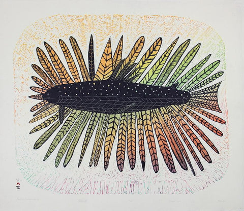 Iqaluk Sulukvautilik by Kakulu Saggiaktok 400 Artist from Cape Dorset, 2015