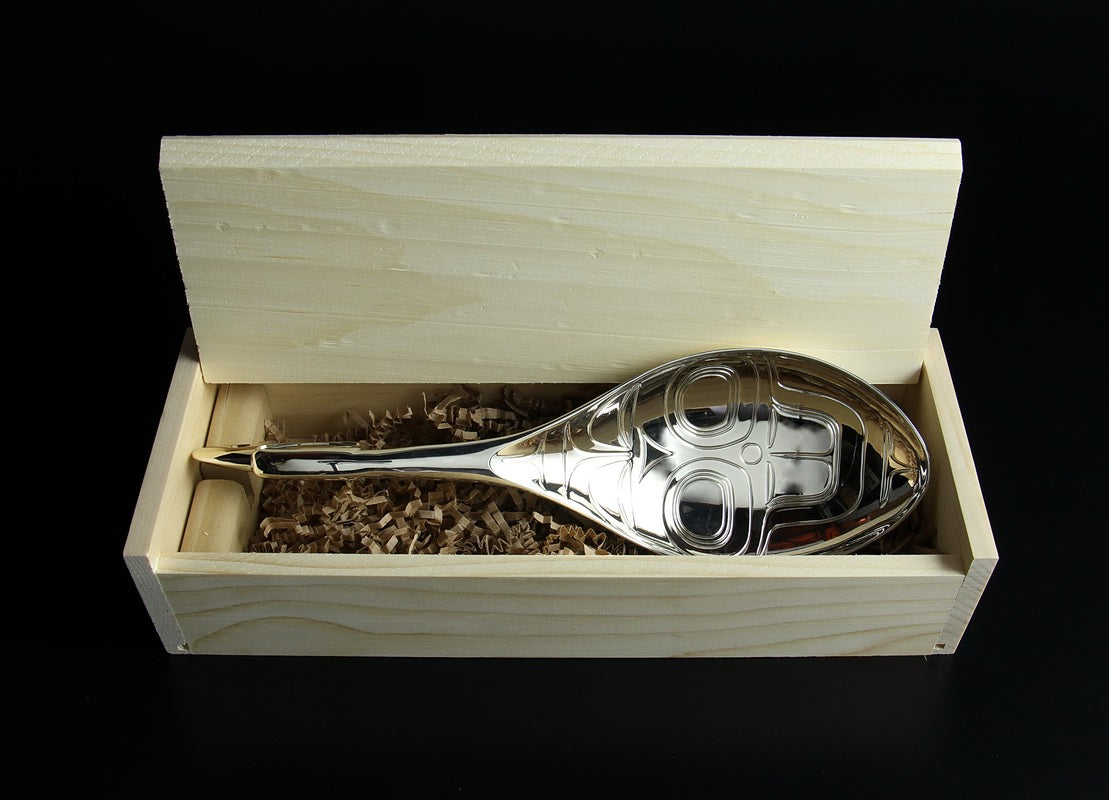 Silver Plated Raven Ladle by Haida artist Corey Bulpitt